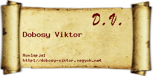 Dobosy Viktor névjegykártya