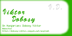 viktor dobosy business card